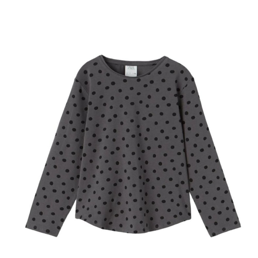 ZARA PRINTED T-SHIRT GRAY//BLACK SIZE 9 YEARS   5048/143/807